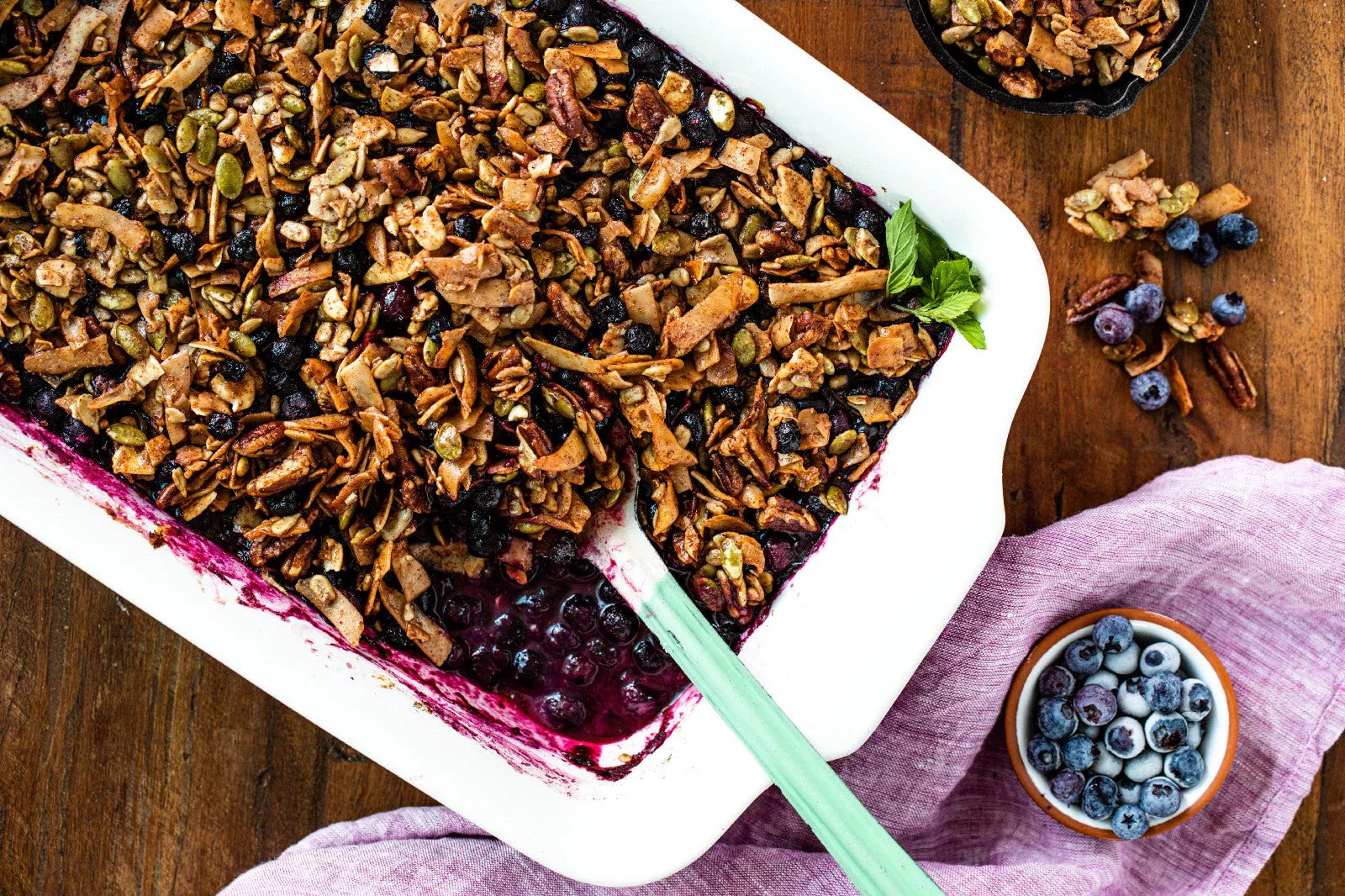 Easy NuTrail Keto Blueberry Crisp Recipe