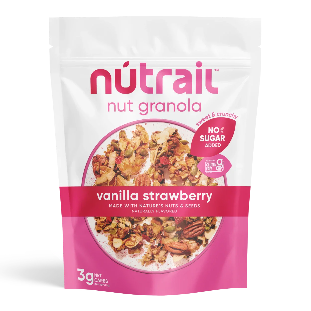 Vanilla Strawberry Nut Granola | NuTrail